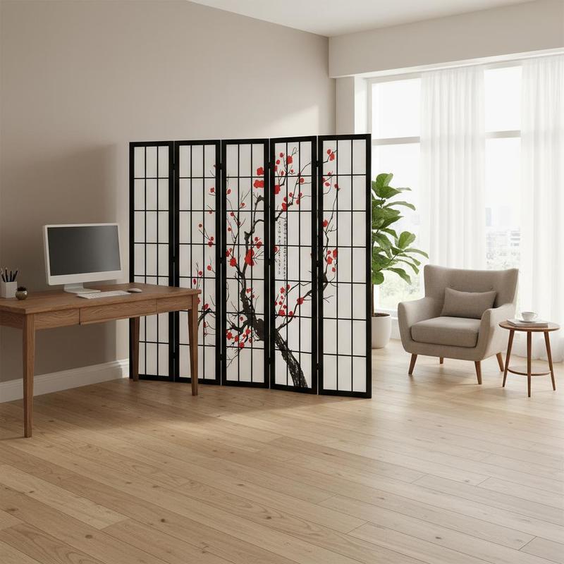 Shoji Screen Divider - Japoński parawan Shoji, 6 paneli, do
