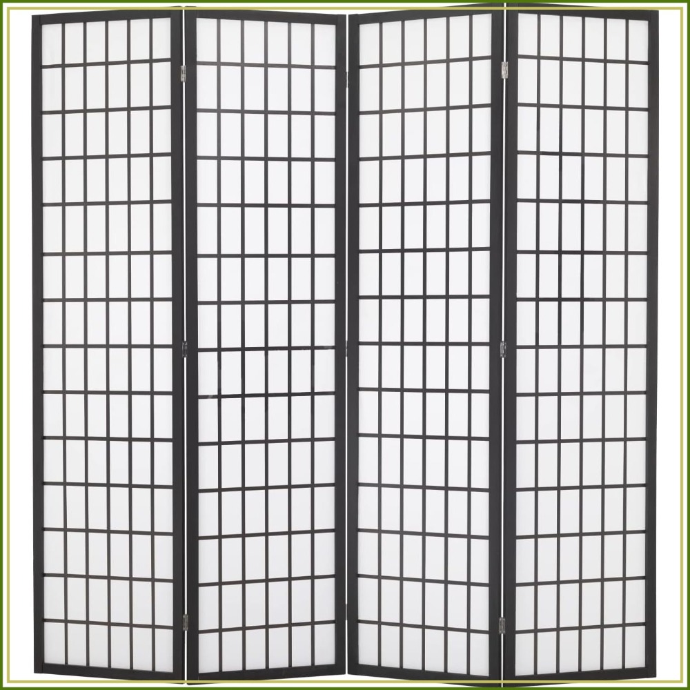 Shoji Screen Divider - 4-panelowy parawan typu shoji, wysokość 6
