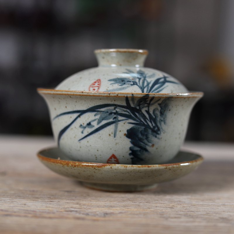 Matcha Bowl Chawan - Ręcznie malowana chińska filiżanka do herbaty
