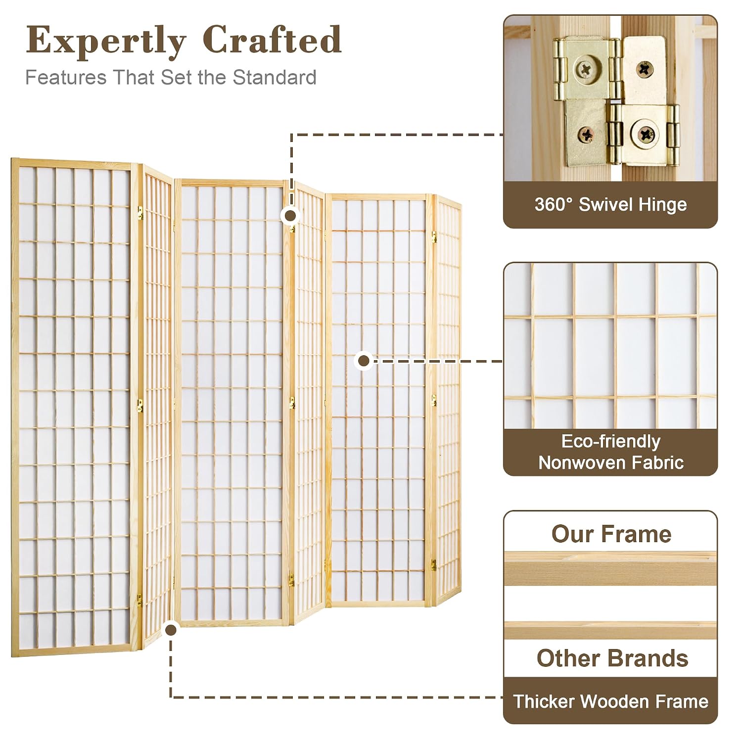 6-panelowy składany parawan do – Shoji Screen Divider recenzja i cena