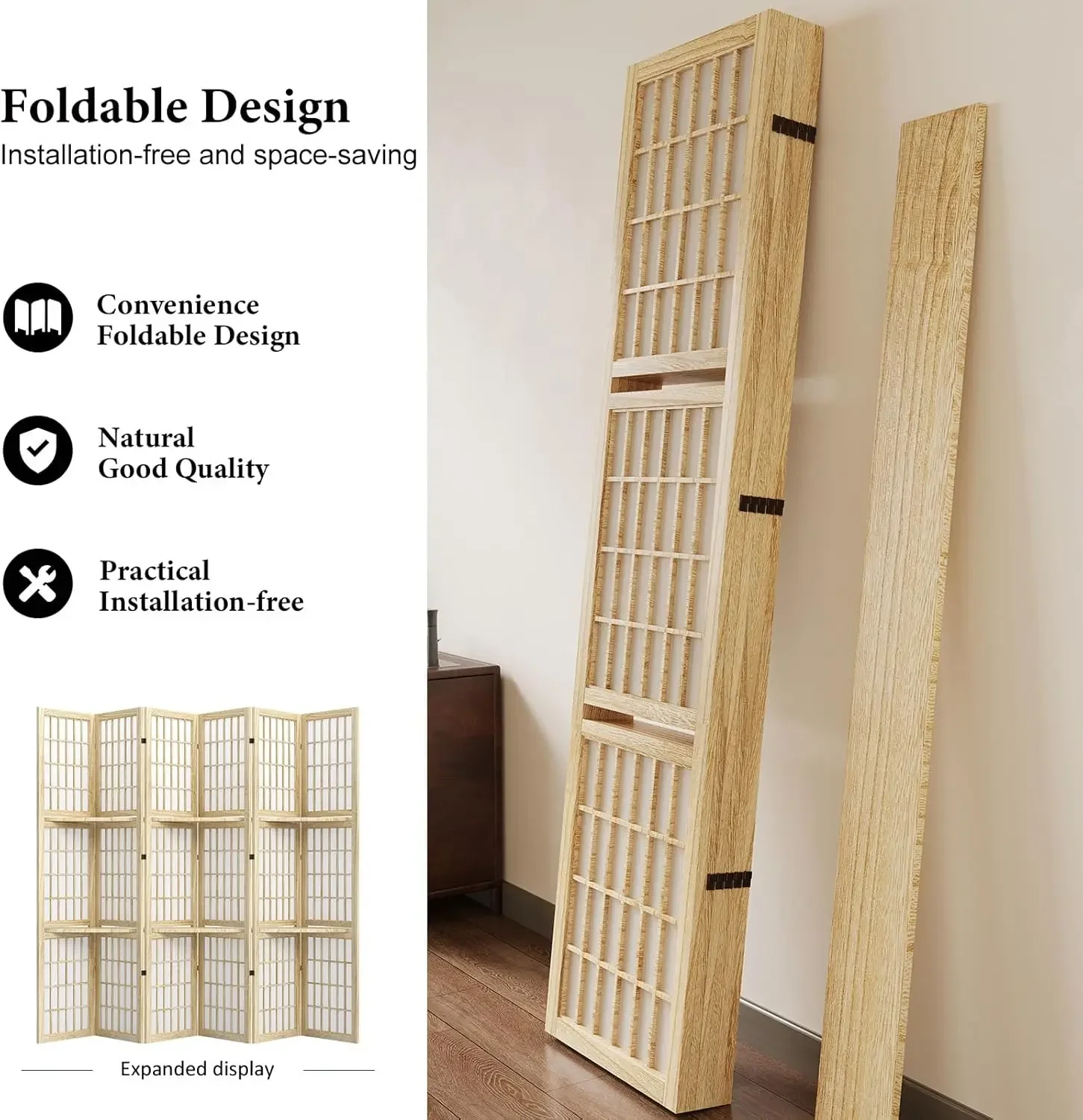 Parawan składany, przenośny, s – Shoji Screen Divider recenzja i cena