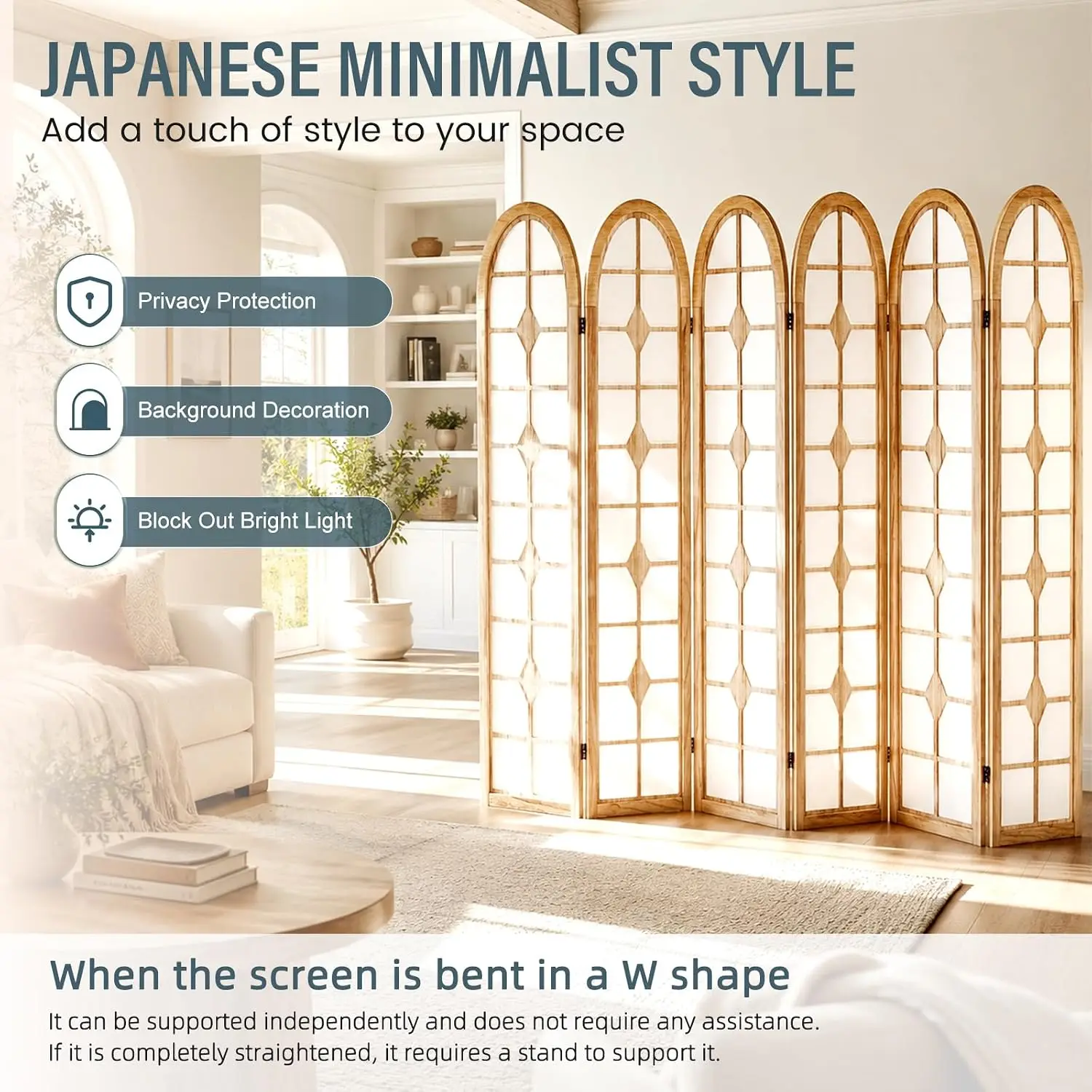6-panelowy parawan Shoji, drew – Shoji Screen Divider recenzja i cena