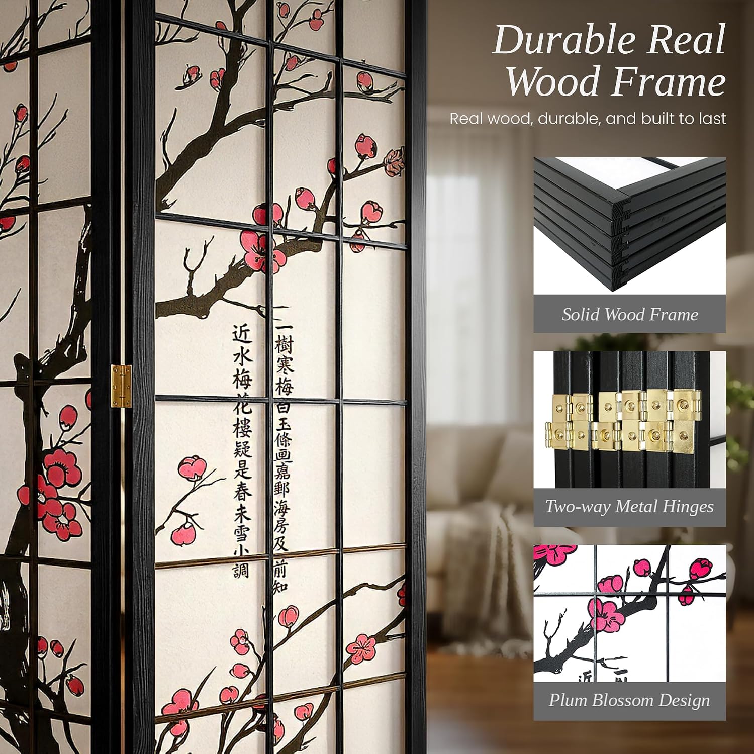 Parawan pokojowy 6-panelowy w  – Shoji Screen Divider recenzja i cena